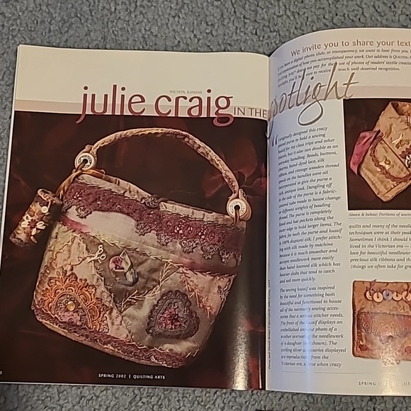 Quilting Arts Magazines, 4 (2002-2004) Sewing Free Motion Embrodery Art Quilts - Picture 4 of 16